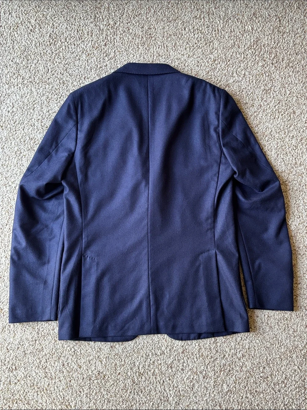 Gi Capri Napoli Navy Wool Hand Tailored Patch Pocket Blazer Eu 52 US 40 Slim